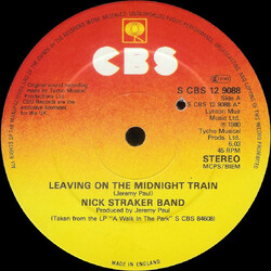 Nick Straker Band Leaving On The Midnight Train / A Walk In The Park USED VINYL 12INCH 45 RPM