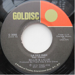 Billy & Lillie La Dee Dah USED VINYL 7INCH 45 RPM REISSUE