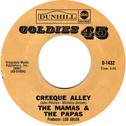 The Mamas & The Papas Creeque Alley USED VINYL 7INCH SINGLE 45 RPM REISSUE