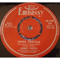 Johnny Worth King Creole USED VINYL 7INCH 45 RPM