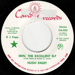 Hugh Raley Erin, The Excellent Elf / Let's Put Christ Back Into Christmas USED VINYL 7INCH 45 RPM SINGLE PROMO