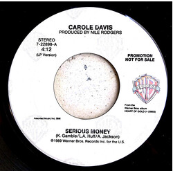 Carole Davis Serious Money USED VINYL 7INCH 45 RPM PROMO STEREO