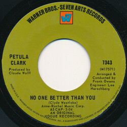 Petula Clark No One Better Than You / Things Bright And Beautiful USED VINYL 7INCH 45 RPM SINGLE