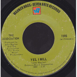 The Association (2) Yes, I Will USED VINYL 7INCH 45 RPM SINGLE