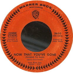 Connie Stevens Now That You've Gone (Puisque Tu Pars) USED VINYL 7INCH 45 RPM SINGLE