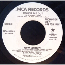 New Edition Count Me Out USED VINYL 7INCH 45 RPM SINGLE PROMO