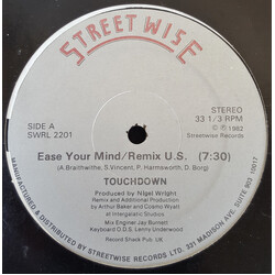 Touchdown Ease Your Mind USED VINYL 12INCH 33 S RPM STEREO