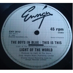Light Of The World The Boys In Blue / This Is This USED VINYL 12INCH 45 RPM SINGLE STEREO