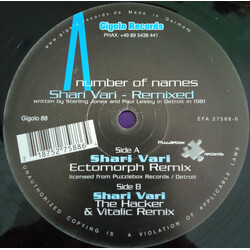 A Number Of Names Shari Vari - Remixed USED VINYL 12INCH 45 RPM