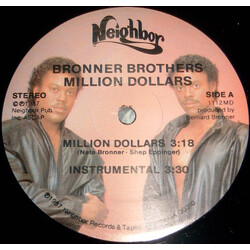 Bronner Brothers Million Dollars USED VINYL 12INCH 33 S RPM