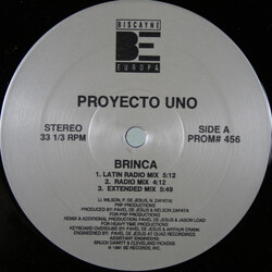 Proyecto Uno Brinca USED VINYL 12INCH 33 S RPM PROMO