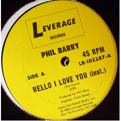 Phil Barry (3) Hello I Love You / Sub-Sonic USED VINYL 12INCH 45 RPM