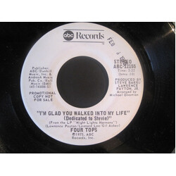 Four Tops I'm Glad You Walked Into My Life (Dedicated To Stevie) USED VINYL 7INCH 45 RPM PROMO STEREO MONO