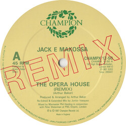 Jack E Makossa The Opera House (Remix) USED VINYL 12INCH 45 RPM