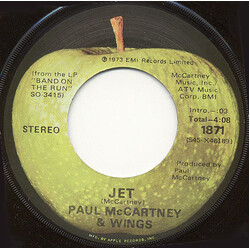Paul McCartney & Wings Jet USED VINYL 7INCH SINGLE STEREO