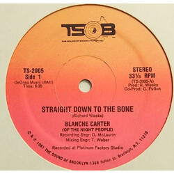 Blanche Carter Straight Down To The Bone USED VINYL 12INCH 33 S RPM