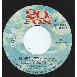 Harry Simeone La Dolce Vita (The Sweet Life) USED VINYL 7INCH