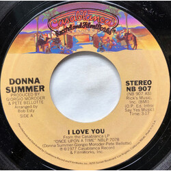 Donna Summer I Love You USED VINYL 7INCH 45 RPM SINGLE STYRENE STEREO