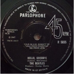 The Beatles Hello, Goodbye USED VINYL 7INCH 45 RPM SINGLE