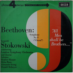 Ludwig van Beethoven / Leopold Stokowski / London Symphony Orchestra / London Symphony Chorus Symphony No. 9 ("Choral") Vinyl LP USED