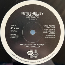 Pete Shelley Homosapien USED VINYL 12INCH 45 RPM