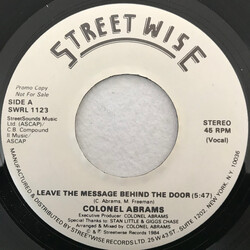 Colonel Abrams Leave The Message Behind The Door USED VINYL 7INCH 45 RPM PROMO STEREO