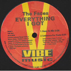 The Faces Everything I Got / Come On Baby USED VINYL 12INCH 33 S RPM