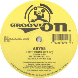Abyss (10) I Just Wanna (Let Go) USED VINYL 12INCH SINGLE