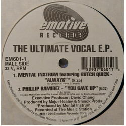 Various The Ultimate Vocal E.P. USED VINYL 12INCH PROMO COMPILATION EP