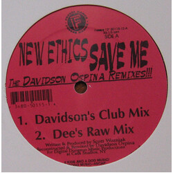 New Ethics Save Me (The Davidson Ospina Remixes) USED VINYL 12INCH 33 S RPM