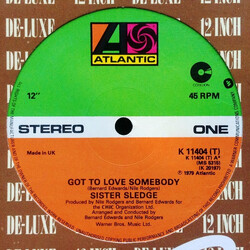 Sister Sledge Got To Love Somebody USED VINYL 12INCH 45 RPM