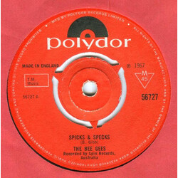 Bee Gees Spicks & Specks USED VINYL 7INCH 45 RPM SINGLE MONO