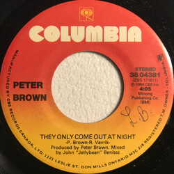 Peter Brown (2) They Only Come Out At Night USED VINYL 7INCH 45 RPM STEREO
