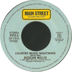 Boxcar Willie Country Music Nightmare USED VINYL 7INCH SINGLE 45 RPM