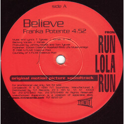 Franka Potente / Tom Tykwer / Johnny Klimek / Reinhold Heil Believe / Running Two (From Run Lola Run Original Motion Picture Soundtrack) USED VINYL 12