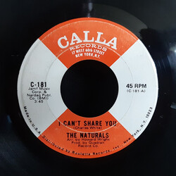 The Naturals (28) I Can't Share You USED VINYL 7INCH 45 RPM