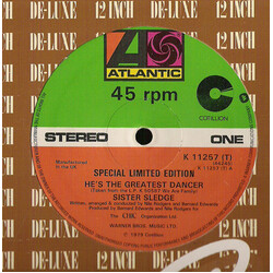 Sister Sledge He's The Greatest Dancer USED VINYL 12INCH 45 RPM SINGLE LIMITED EDITION