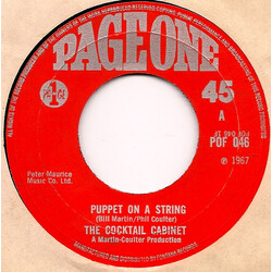 The Cocktail Cabinet Puppet On A String USED VINYL 7INCH 45 RPM SINGLE