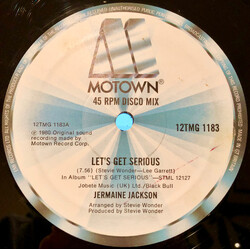Jermaine Jackson Let's Get Serious USED VINYL 12INCH SINGLE 45 RPM