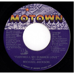 Michael Jackson Farewell My Summer Love / Call On Me USED VINYL 7INCH 45 RPM SINGLE STEREO