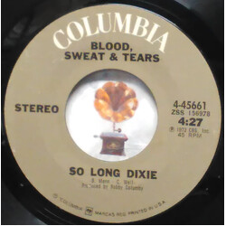 Blood, Sweat And Tears So Long Dixie / Alone USED VINYL 7INCH 45 RPM STEREO