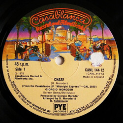 Giorgio Moroder Chase USED VINYL 12INCH 45 RPM SINGLE LIMITED EDITION