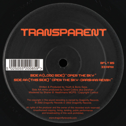 Transparent Open The Sky Vinyl 12" USED