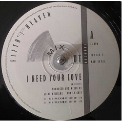 Fifth Of Heaven I Need Your Love USED VINYL 12INCH 45 RPM