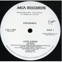 Endgames Love Cares USED VINYL 12INCH SINGLE 33 S RPM PROMO