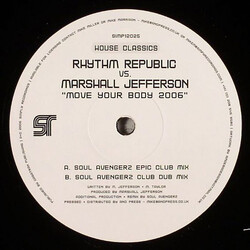 Rhythm Republic / Marshall Jefferson Move Your Body 2006 USED VINYL 12INCH