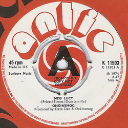 Onkinsmog Miss Lucy / Revivalist Rock & Roll USED VINYL 7INCH 45 RPM PROMO