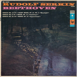 Ludwig van Beethoven / Rudolf Serkin Sonata No. 14 ("Moonlight") / Sonata No. 8 ("Pathétique") / Sonata No. 23 ("Appassionata") Vinyl LP USED