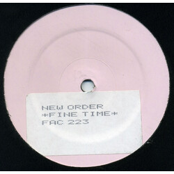 New Order Fine Time USED VINYL 12INCH 33 S RPM SINGLE WHITE LABEL