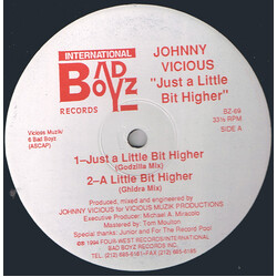 Johnny Vicious Just A Little Bit Higher USED VINYL 12INCH 33 S RPM